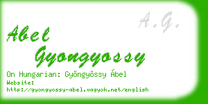 abel gyongyossy business card