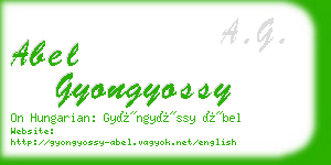 abel gyongyossy business card